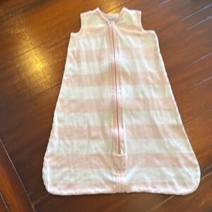 Burt’s Bees Sleep Sack Size Medium Pink/White Stripe